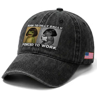 Funny Frog Meme Washed Cotton Baseball Cap Dilly Dally Lock In Meme