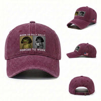 Funny Frog Meme Washed Cotton Baseball Cap Dilly Dally Lock In Meme