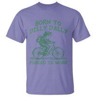 Born To Dilly Dally Forced To Work T Shirt Funny Frog Meme