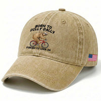Funny Sloth Lover Washed Cotton Baseball Cap Born To Dilly Dally Forced To Lock In