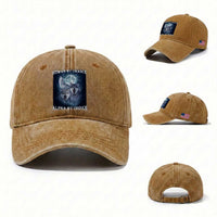 Human By Chance Alpha By Choice Washed Cotton Baseball Cap Funny Alpha Wolf Meme