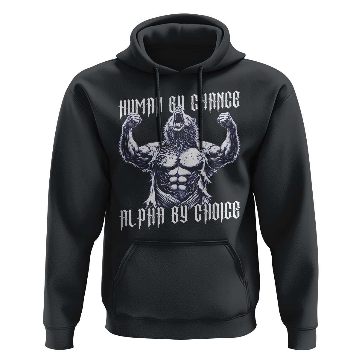 Funny Cringe Werewolf Memes Hoodie Human By Chance Alpha By Choice