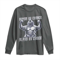Funny Cringe Werewolf Memes Long Sleeve Shirt Human By Chance Alpha By Choice