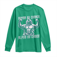 Funny Cringe Werewolf Memes Long Sleeve Shirt Human By Chance Alpha By Choice