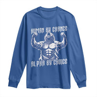 Funny Cringe Werewolf Memes Long Sleeve Shirt Human By Chance Alpha By Choice