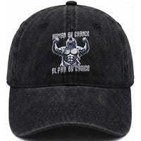 Funny Cringe Werewolf Memes Washed Cotton Baseball Cap Human By Chance Alpha By Choice