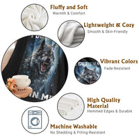 Funny Werewolf Meme Unhinged Throw Blanket I Got That Dog In Me