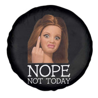 Funny Doll Face Disgusted Spare Tire Cover Nope Not Today Meme