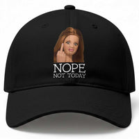 Funny Doll Face Disgusted Baseball Cap Nope Not Today Meme