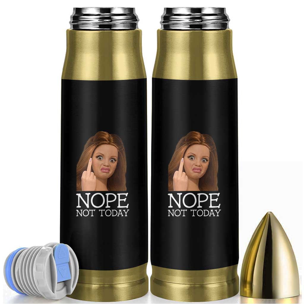 Funny Doll Face Disgusted Bullet Tumbler Nope Not Today Meme