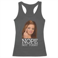 Funny Doll Face Disgusted Racerback Tank Top Nope Not Today Meme