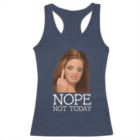 Funny Doll Face Disgusted Racerback Tank Top Nope Not Today Meme