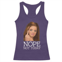 Funny Doll Face Disgusted Racerback Tank Top Nope Not Today Meme
