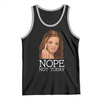 Funny Doll Face Disgusted Tank Top Nope Not Today Meme