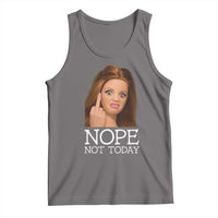 Funny Doll Face Disgusted Tank Top Nope Not Today Meme