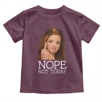 Funny Doll Face Disgusted Toddler T Shirt Nope Not Today Meme