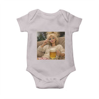 Funny Smoking And Drinking Doll Meme Baby Onesie Weekend Relaxation