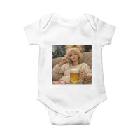 Funny Smoking And Drinking Doll Meme Baby Onesie Weekend Relaxation