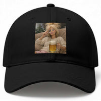 Funny Smoking And Drinking Doll Meme Baseball Cap Weekend Relaxation