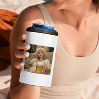 Funny Smoking And Drinking Doll Meme 4 in 1 Can Cooler Tumbler Weekend Relaxation