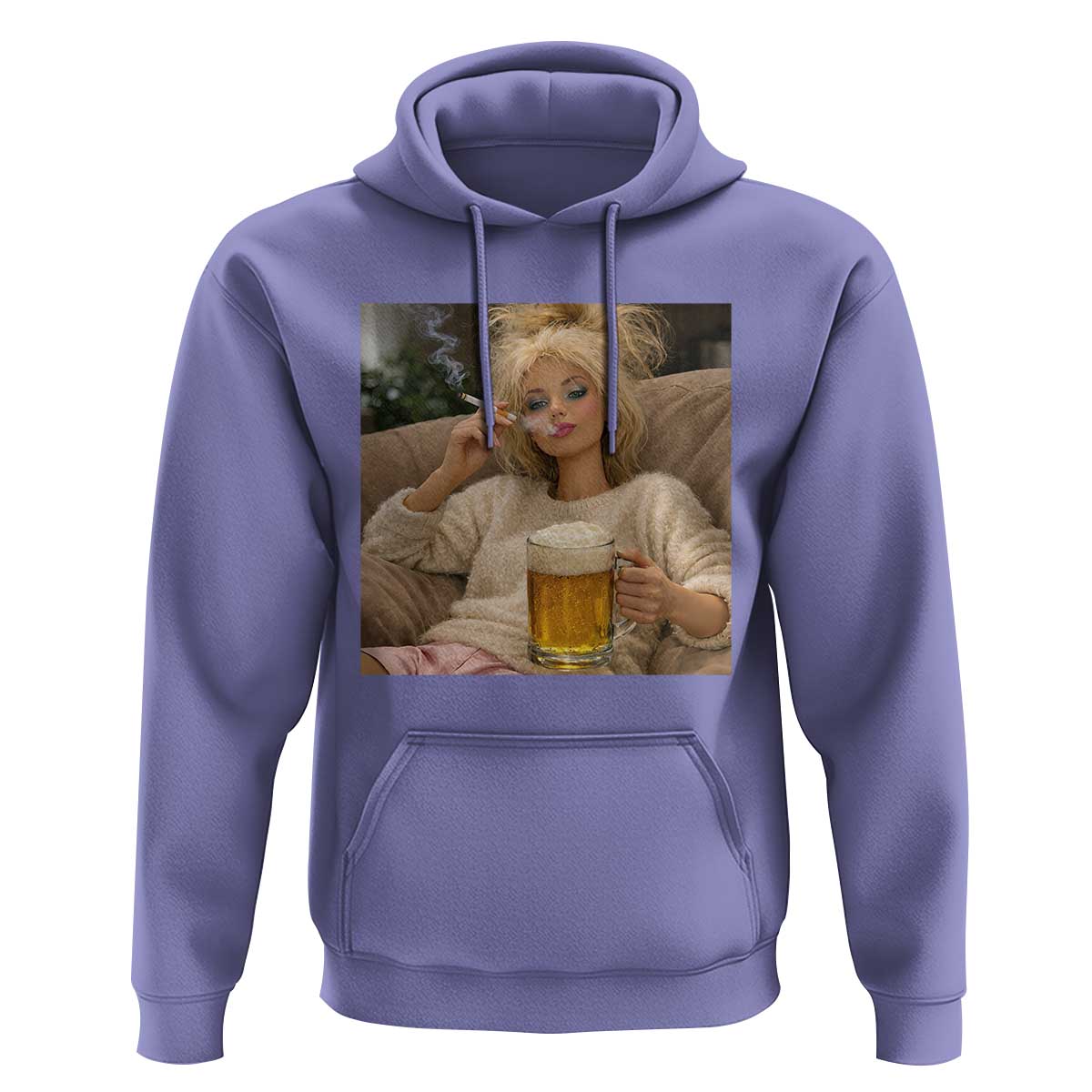 Funny Smoking And Drinking Doll Meme Hoodie Weekend Relaxation
