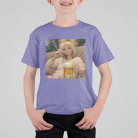 Funny Smoking And Drinking Doll Meme T Shirt For Kid Weekend Relaxation