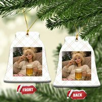 Funny Smoking And Drinking Doll Meme Ceramic Ornament Weekend Relaxation