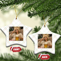 Funny Smoking And Drinking Doll Meme Ceramic Ornament Weekend Relaxation