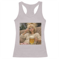 Funny Smoking And Drinking Doll Meme Racerback Tank Top Weekend Relaxation