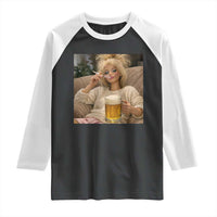 Funny Smoking And Drinking Doll Meme Raglan Shirt Weekend Relaxation