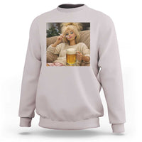 Funny Smoking And Drinking Doll Meme Sweatshirt Weekend Relaxation