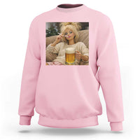 Funny Smoking And Drinking Doll Meme Sweatshirt Weekend Relaxation