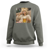 Funny Smoking And Drinking Doll Meme Sweatshirt Weekend Relaxation