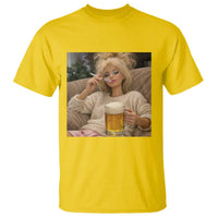 Funny Smoking And Drinking Doll Meme T Shirt Weekend Relaxation
