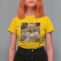 Funny Smoking And Drinking Doll Meme T Shirt For Women Weekend Relaxation