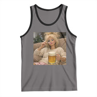 Funny Smoking And Drinking Doll Meme Tank Top Weekend Relaxation