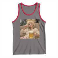 Funny Smoking And Drinking Doll Meme Tank Top Weekend Relaxation