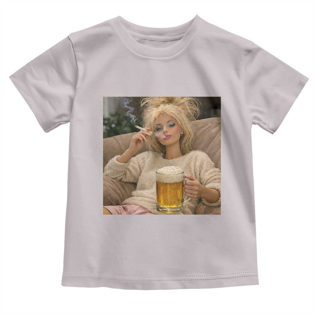 Funny Smoking And Drinking Doll Meme Toddler T Shirt Weekend Relaxation
