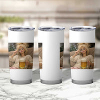Funny Smoking And Drinking Doll Meme Tumbler Cup Weekend Relaxation