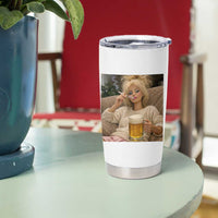 Funny Smoking And Drinking Doll Meme Tumbler Cup Weekend Relaxation