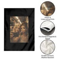 Funny Selfie Doll Meme Garden Flag Aesthetic Doll Face Graphic