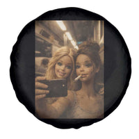 Funny Selfie Doll Meme Spare Tire Cover Aesthetic Doll Face Graphic