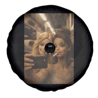 Funny Selfie Doll Meme Spare Tire Cover Aesthetic Doll Face Graphic