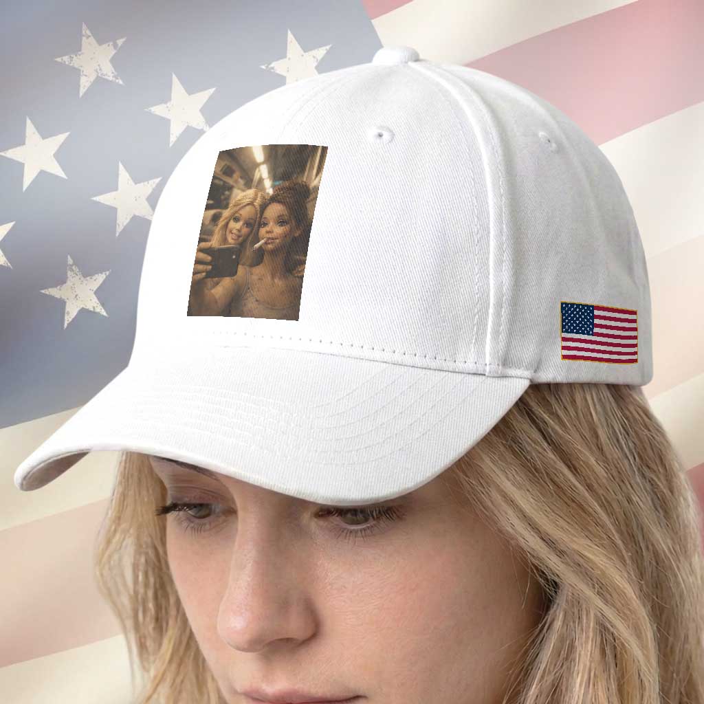 Funny Selfie Doll Meme Baseball Cap Aesthetic Doll Face Graphic