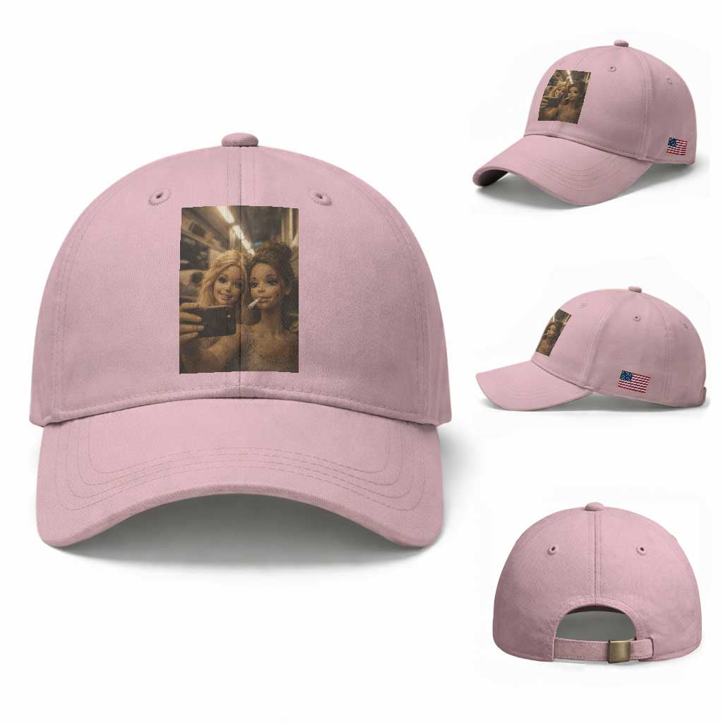 Funny Selfie Doll Meme Baseball Cap Aesthetic Doll Face Graphic