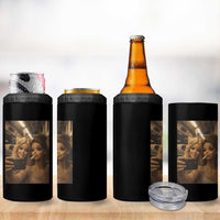Funny Selfie Doll Meme 4 in 1 Can Cooler Tumbler Aesthetic Doll Face Graphic