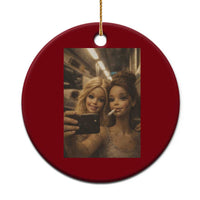 Funny Selfie Doll Meme Ceramic Ornament Aesthetic Doll Face Graphic