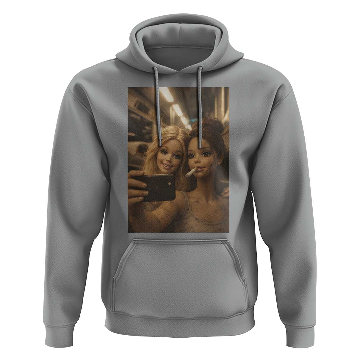 Funny Selfie Doll Meme Hoodie Aesthetic Doll Face Graphic