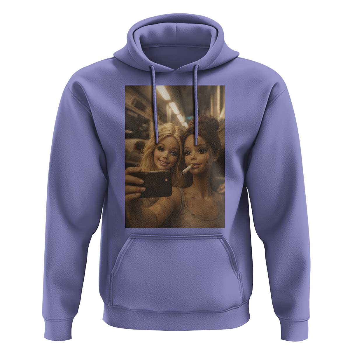 Funny Selfie Doll Meme Hoodie Aesthetic Doll Face Graphic