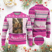 Funny Selfie Doll Meme Ugly Christmas Sweater Aesthetic Doll Face Graphic